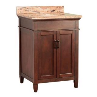 Ashburn 25 in. W x 22 in. D Vanity in Mahogany with Vanity Top and Stone Effects in Bordeaux ASGASEB2522