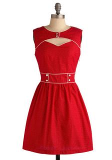 Red y and Rarin' to Go Dress  Mod Retro Vintage Dresses