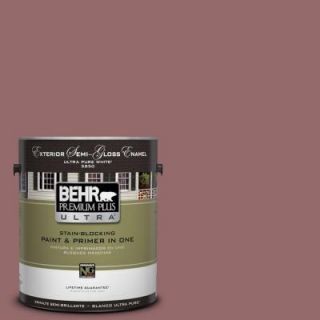 BEHR Premium Plus Ultra 1 gal. #140F 5 Clay Ridge Semi Gloss Enamel Exterior Paint 585301