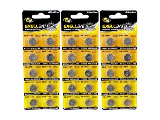3pc 10pk Exell EB L1154 Alkaline 1.5V Watch Battery Replaces AG13 357