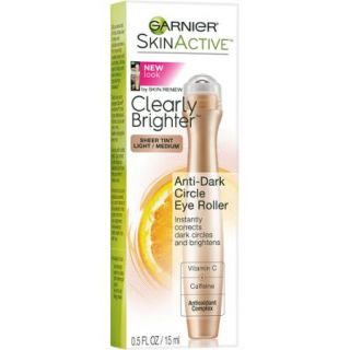 Garnier SkinActive Clearly Brighter Anti Dark Circle Eye Roller, Light/Medium, 0.5 fl oz