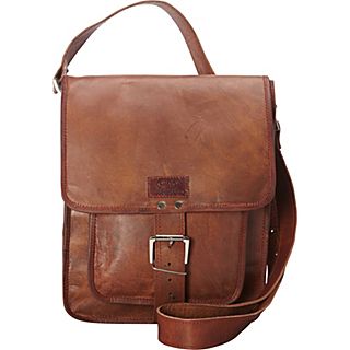 Sharo Leather Bags Retro One Strap Close Messenger Bag