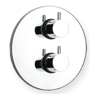 Luxe Thermostatic Valve with Round Plate