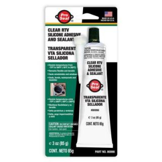 ProSeal 3 oz. Clear RTV Silicone Adhesive and Sealant (12 Pack) 80066