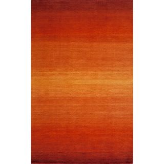 Manhattan Ombre Orange Hand loomed Wool Rug (5 x 7)   17112094