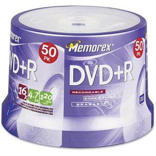 Memorex 16x DVD+R Media, 50 Pack