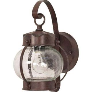 Glomar 1 Light Old Bronze Outdoor Onion Wall Lantern with Clear Seed Glass Shade HD 631