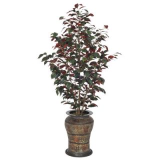 House of Silk Flowers Artificial Half Ball Desk Top Plant in Urn