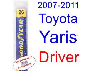 2007 2011 Toyota Yaris Wiper Blade (Driver) (2008,2009,2010)