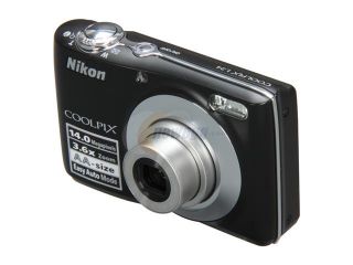 Nikon COOLPIX L24 Black 14.0 MP 3.6X Optical Zoom Digital Camera