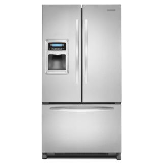 KitchenAid Architect II 19.8 cu ft Counter Depth French Door Refrigerator with Single Ice Maker (Monochromatic Stainless Steel) ENERGY STAR