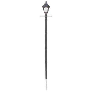 Gama Sonic GS 106S G Baytown Black Post Solar Lamp with 6 Bright white