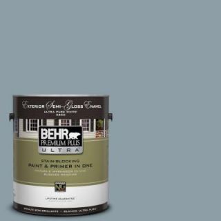 BEHR Premium Plus Ultra 1 gal. #540F 4 Shale Gray Semi Gloss Enamel Exterior Paint 585401