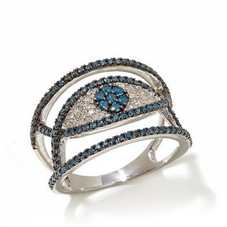 Rarities: Fine Jewelry with Carol Brodie 0.75ct Blue and White Diamond Sterling   7765222