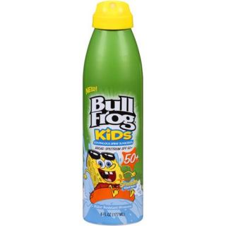 Bull Frog Kids SpongeBob SquarePants Continuous Spray Sunscreen, Broad Spectrum SPF 50+, 6 fl oz