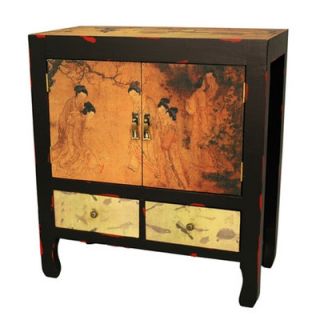 Oriental Furniture Angels In The Garden End Table