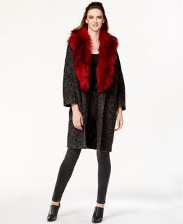 Robert Rodriguez Faux Fur Bouclé Topper Coat   Coats   Women