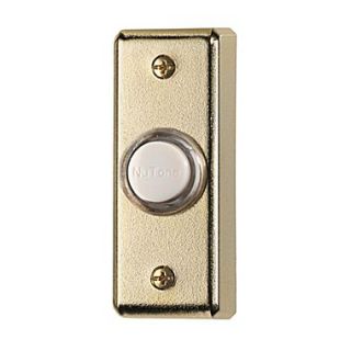 Broan Lighted Rectangular Pushbutton; Polished Brass
