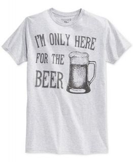 Bioworld Im Only Here for the Beer Graphic T Shirt   T Shirts   Men