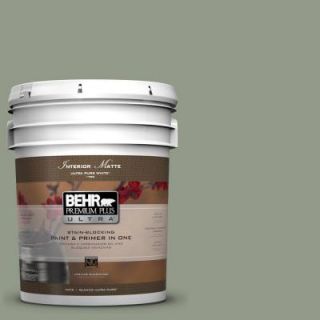 BEHR Premium Plus Ultra 5 gal. #430F 4 False Cypress Flat/Matte Interior Paint 175405