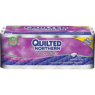 Quilted Northern Ultra Plush Three Ply Bathroom Tissue, 30 Rolls/Case (87135511)
