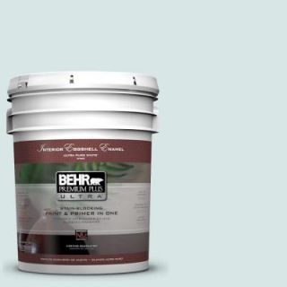 BEHR Premium Plus Ultra 5 gal. #500E 2 Aqua Breeze Eggshell Enamel Interior Paint 275005