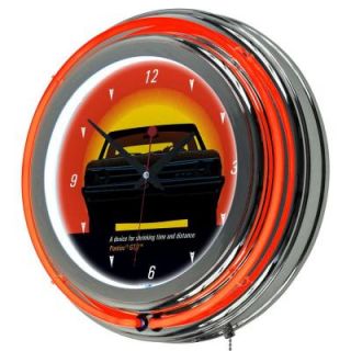 Trademark 14 in. Pontiac GTO Time and Distance Double Ring Neon Wall Clock GM1400 GTO V2