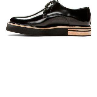 Surface to Air Black Leather Thick Sole Derbys