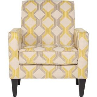 angelo:HOME apartment AH Sutton Chair, Modern Deco Yellow and Taupe Tilework