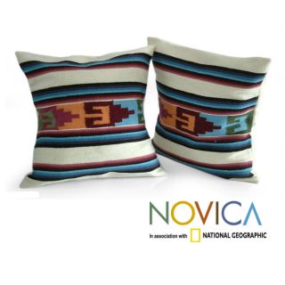 Handcrafted Set of 2 Wool Inca Paradise Cushion Covers (Peru