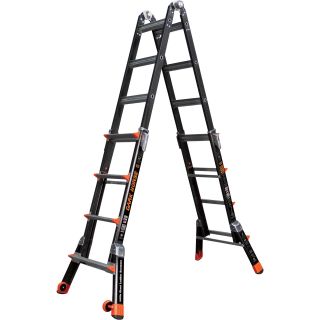 Little Giant Dark Horse Multipurpose Fiberglass Ladder — 3–5 Ft. Stepladder/7–11 Ft. Extension Ladder, Model# 13 Dark Horse