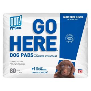 OUT! PetCare Go Here Dog Pads 80 ct