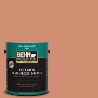 BEHR Premium Plus 1 gal. #M200 5 Terra Cotta Clay Semi Gloss Enamel Exterior Paint 540001