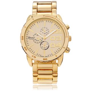 Geneva Platinum Mens Chronograph style Link Watch   17635527