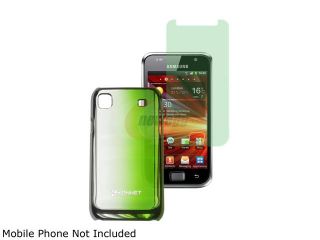 Konnet Shine II Silver/Green Metallic Hard Case with Colored Protective Film for Samsung Galaxy S Plus / i9001 (KN 5072)