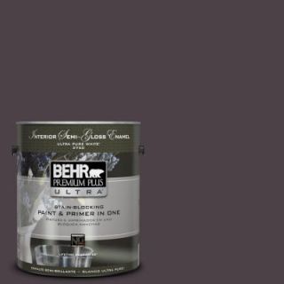BEHR Premium Plus Ultra 1 gal. #BXC 09 Dark Burgundy Wine Semi Gloss Enamel Interior Paint 375301