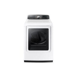 Samsung 7.4 cu. ft. Electric Dryer with Steam in White DV52J8060EW
