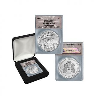 1989 MS69 ANACS Limited Edition of 1186 Silver Eagle Dollar Coin from the Midwe   7514498