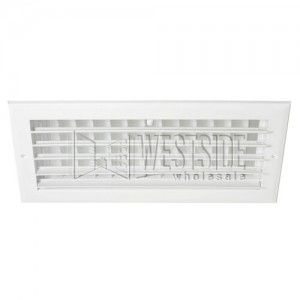 Hart & Cooley A611MS 14x6 W HVAC Register, 14" W x 6" H, One Way Aluminum for Sidewall/Ceiling   White (021258)