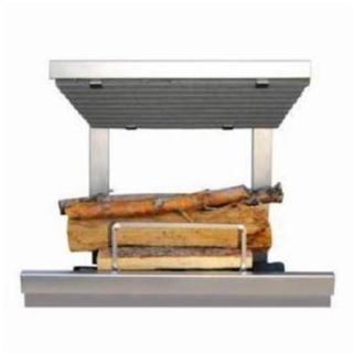 Earths Flame EF36SS Hybrid Clean Burn Wood Fireplace System   Including Natural Gas Log Lighter