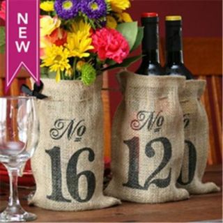 Hortense B Hewitt 20843 Numbers 11 20 Burlap Table Number Wine Bags
