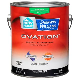 HGTV HOME by Sherwin Williams Ovation Tintable Satin Latex Interior Paint and Primer in One (Actual Net Contents: 118 fl oz)