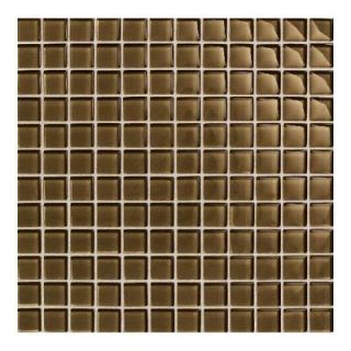 Daltile Maracas Tortoise 12 in. x 12 in. 8 mm Glass Mesh Mounted Mosaic Wall Tile P65911MS1P