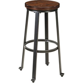 Signature Design by Ashley Challiman Rustic Brown High Stool (Set of 2