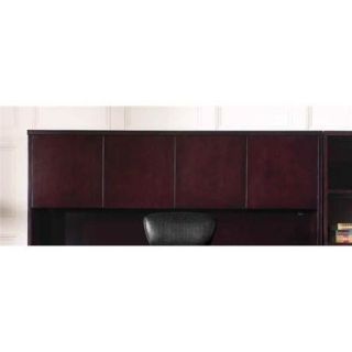 Four Overhead Office Storage Cabinets in Wood (Mahogany)