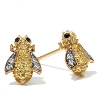 Jean Dousset 0.31ct Absolute™ and Black Spinel "Bee" Vermeil Stud Earring   7839353