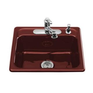 KOHLER Mayfield Self Rimming Cast Iron 20 3/4 in. x 23 3/4 in.x 8.75 in. Single Bowl Kitchen Sink DISCONTINUED K 5964 4 R1