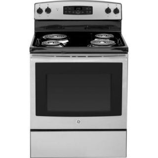 GE 5.0 cu. ft. Electric Range with Self Cleaning Oven in Stainless Steel JB255RJSS