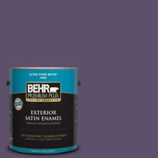 BEHR Premium Plus 1 gal. #M560 7 Muscat Grape Satin Enamel Exterior Paint 934001