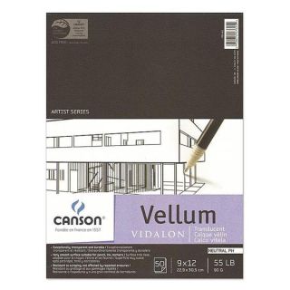Canson 9 inch x 12 inch Vidalon Tracing Vellum Pad